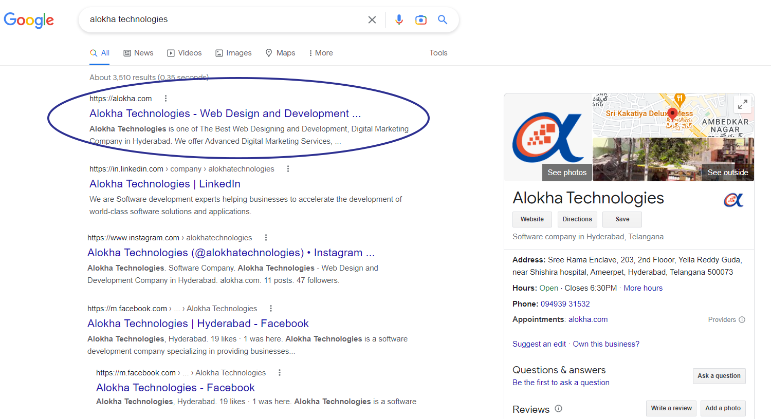 Alokha Technologies - SEO Services, Hyderabad